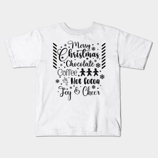 Merry Christmas in Dark Font Kids T-Shirt